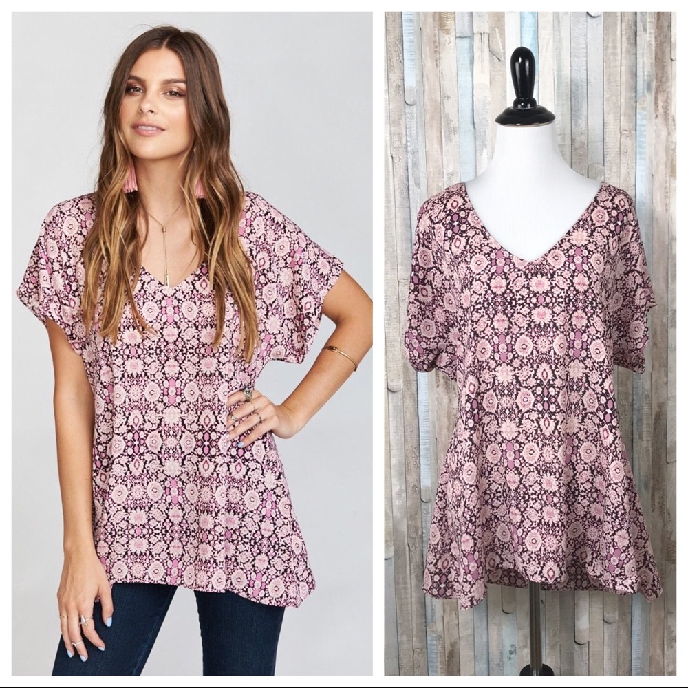 Show Me Your Mumu‎ S Original Cabernet Rose Tunic